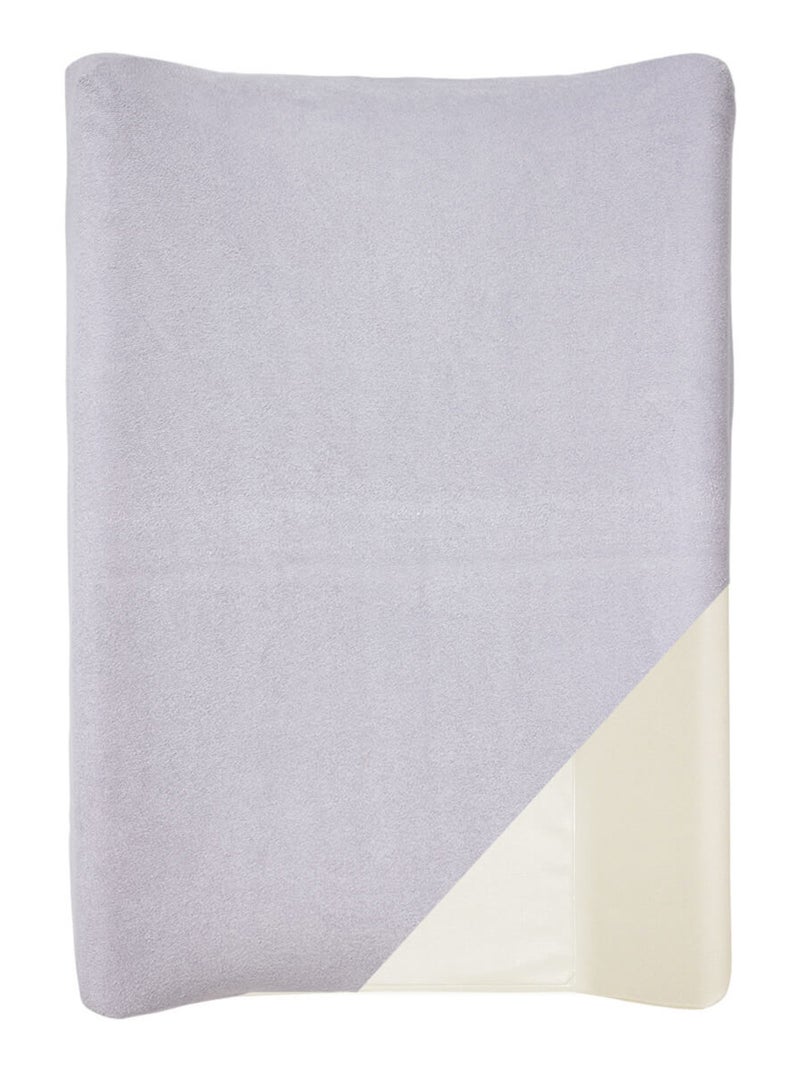 2 housses pour matelas à langer Naissance en Coton Uni - Babycalin Violet - Kiabi