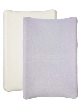 2 housses pour matelas à langer Naissance en Coton Uni