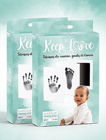 2 Kits d’empreintes pour mains et pieds de bébé