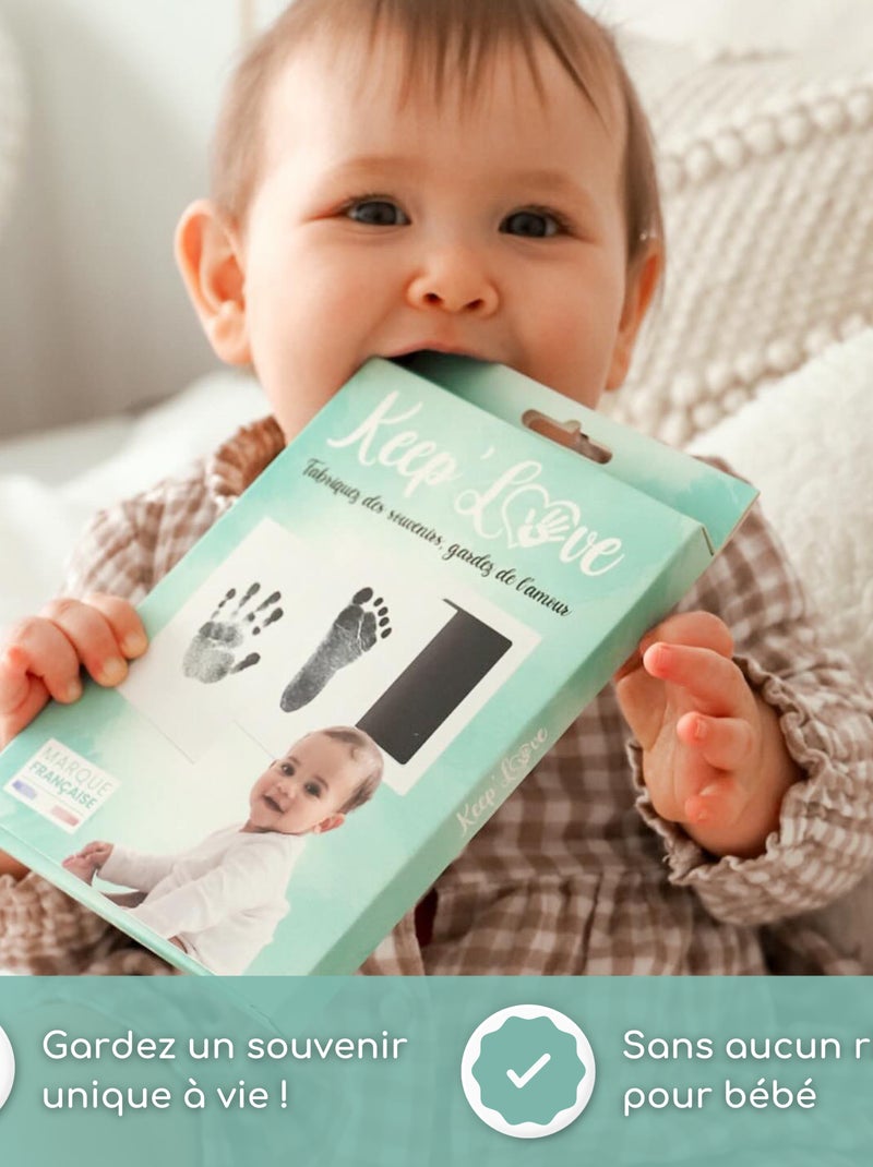 2 Kits d’empreintes pour mains et pieds de bébé Noir - Kiabi