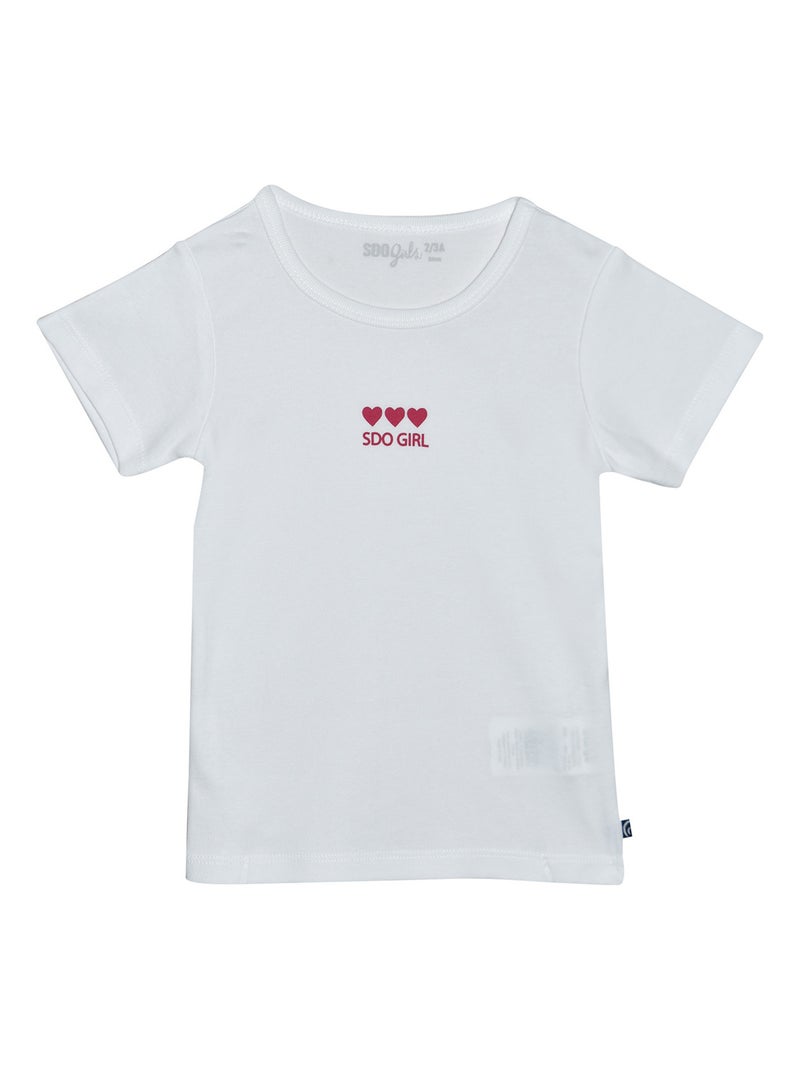 2 MAILLOTS DE CORPS FILLE DELPHINA Blanc - Kiabi