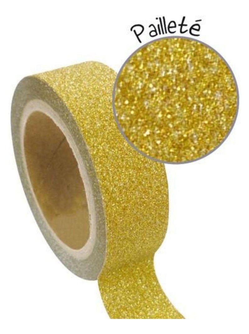 2 masking tapes à paillettes 1,5 cm x 5 m - Doré - Graine Créative Doré/or - Kiabi