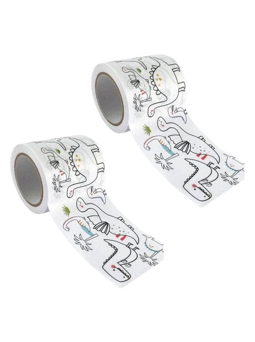 2 masking tapes larges à colorier 4,6 cm x 5 m - - Graine Créative - Kiabi