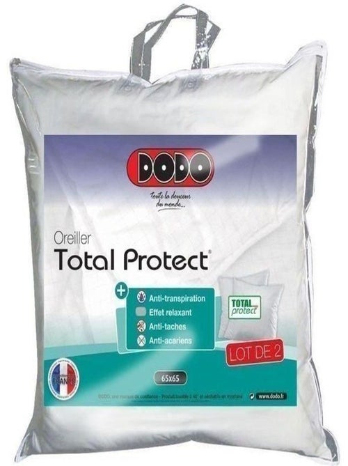 2 oreillers Total Protect 65 x 65 cm blanc - Dodo - Kiabi