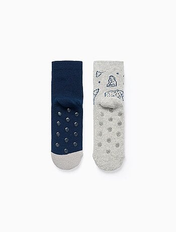 2 Paires de Chaussettes Antidérapantes 'Animaux'