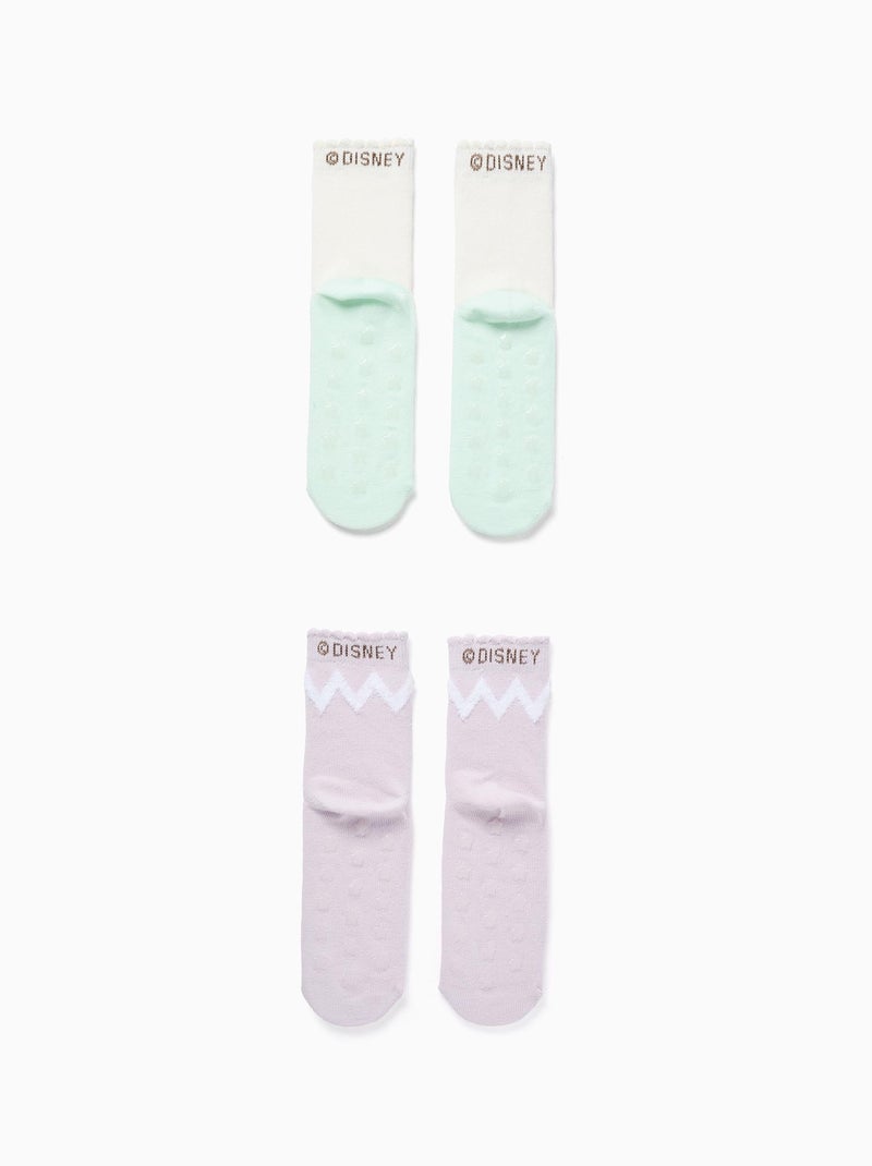 2 Paires de Chaussettes Antidérapantes Frozen Multicolore - Kiabi
