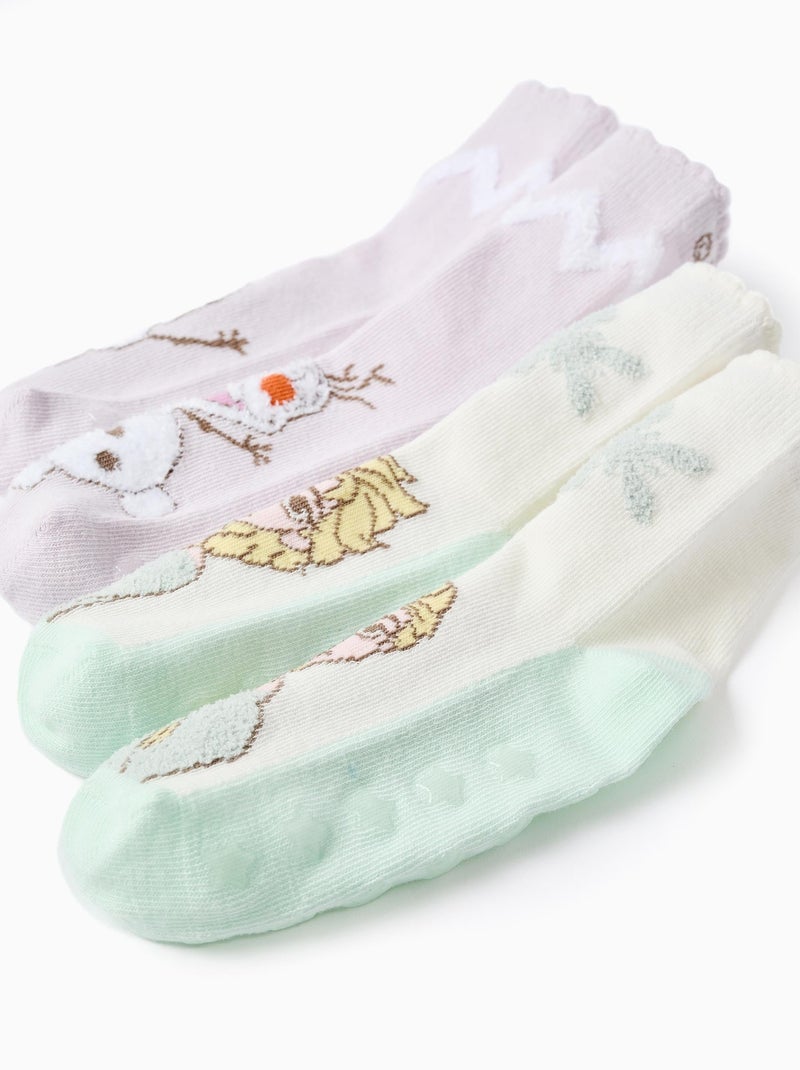 2 Paires de Chaussettes Antidérapantes Frozen Multicolore - Kiabi