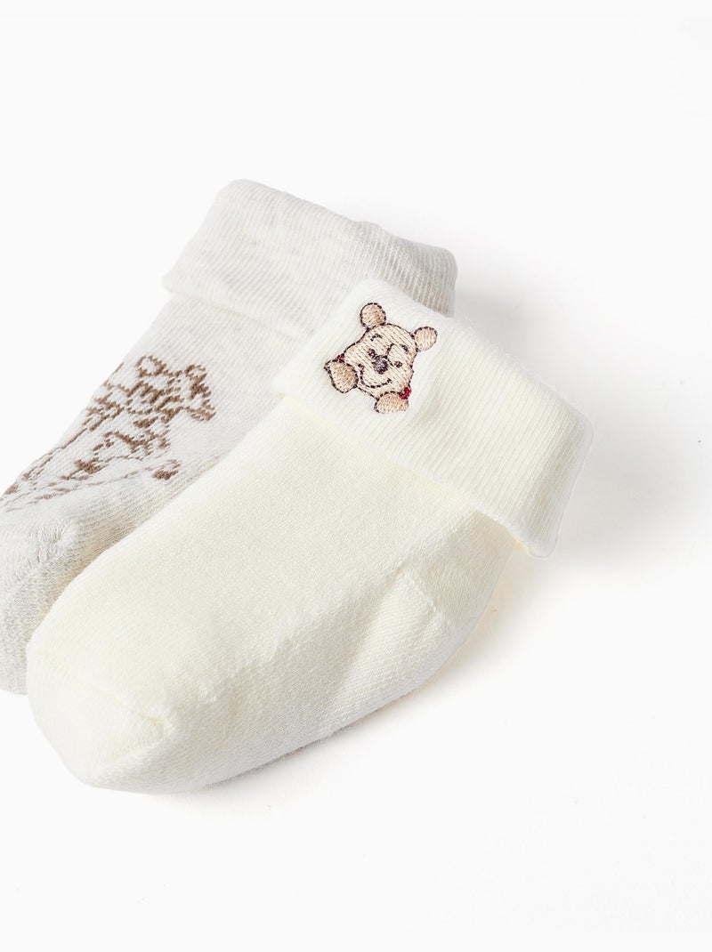 2 paires de chaussettes en éponge Winnie l'ourson Beige - Kiabi