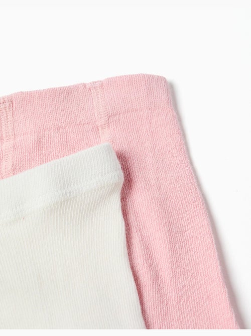 2 paires de collants côtelés/jacquard - Kiabi