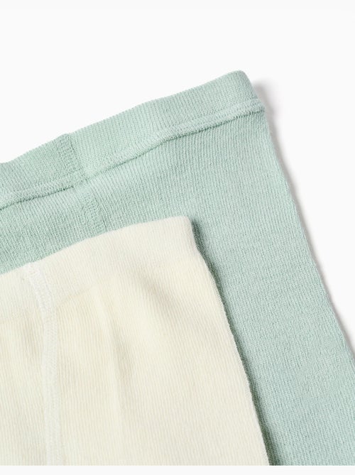 2 paires de collants côtelés/jacquard - Kiabi