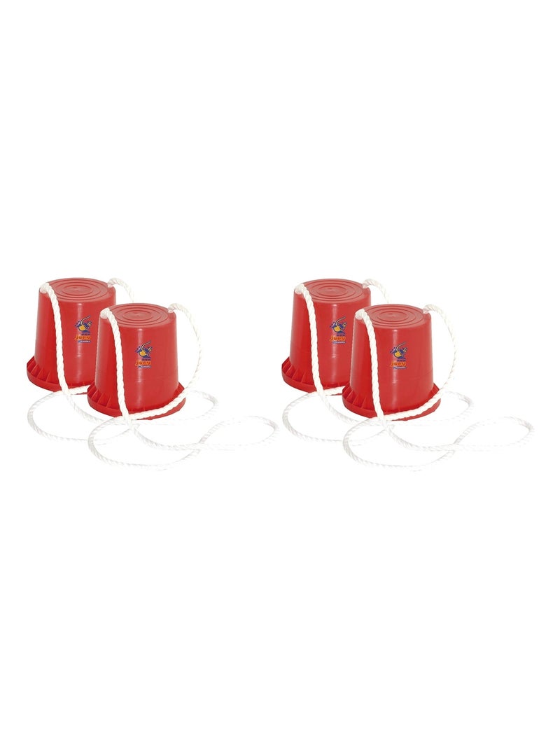 2 paires Seaux à marcher rouge Rouge - Kiabi