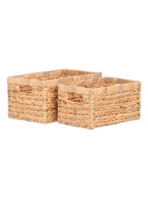 2 paniers rectangulaires en jacinthe d'eau - House Nordic - Kiabi