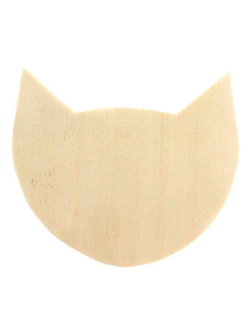 2 patères murales en bois 8,3 x 10,5 cm - chat - Graine Créative Multicolore - Kiabi