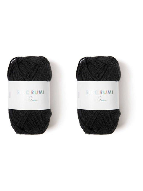 2 pelotes de coton 57,5 m - Noir - Rico Design - Kiabi