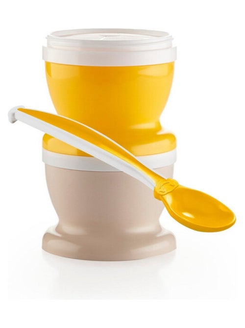 2 petits pots pour nourriture + 1 cuillère douce - Kiabi