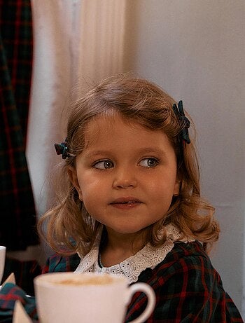 2 pinces à cheveux avec nœuds à carreaux You&Me