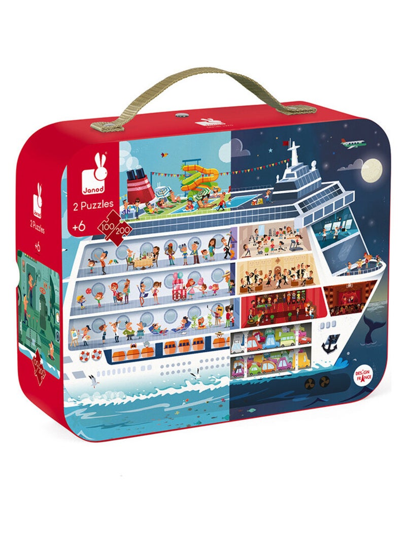 2 puzzles bateau de croisière 100 et 200 pcs N/A - Kiabi