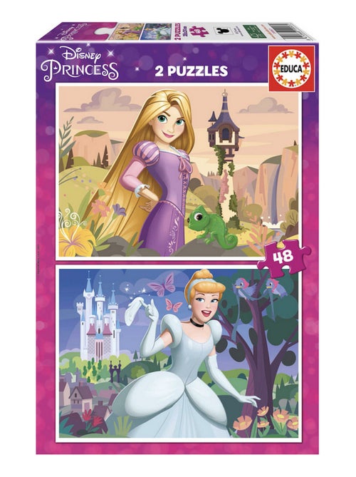 2 puzzles de 8 pieces Disney Princesses - Kiabi