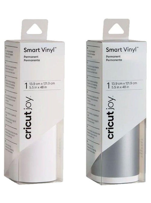 2 rouleaux de vinyle 122 x 14 cm - blanc & argenté - Cricut - Kiabi