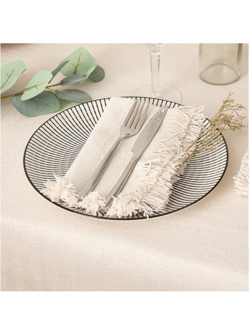 2 Serviettes de table 40 x 40 cm Ethnique gris - Kiabi