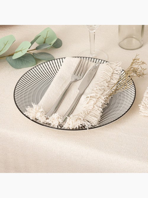 2 Serviettes de table Ethnique blanc - Kiabi 2 Serviettes de table Ethnique blanc - Kiabi