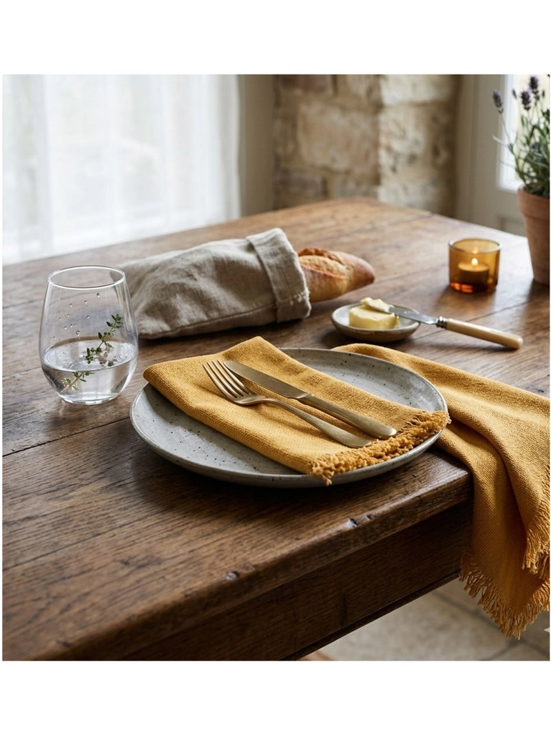 2 Serviettes de table Ethnique jaune Jaune - Kiabi