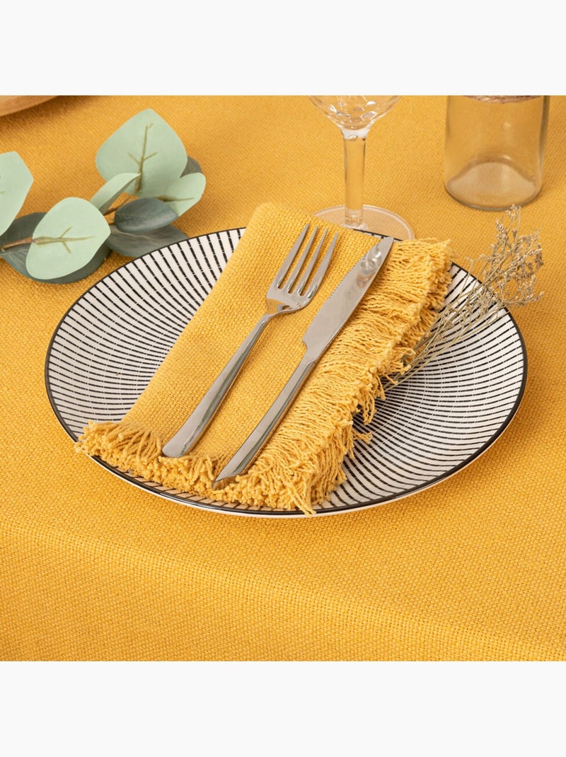 2 Serviettes de table Ethnique jaune Jaune - Kiabi