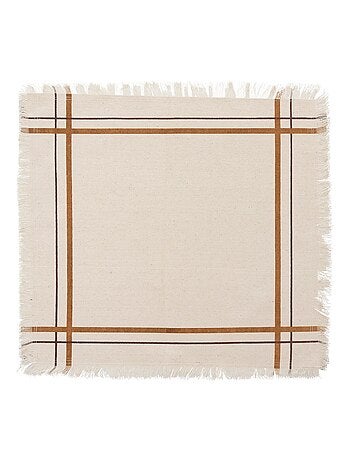 2 Serviettes de table rayees en coton Mahas