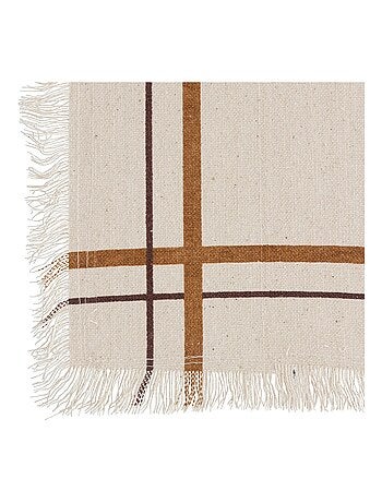 2 Serviettes de table rayees en coton Mahas