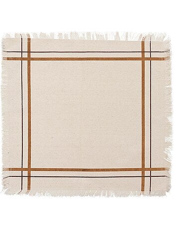 2 Serviettes de table rayees en coton Mahas