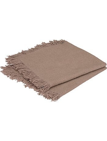 2 Serviettes de tables a franges en coton