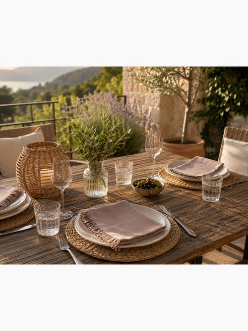 2 Serviettes de tables a franges en coton - Kiabi 2 Serviettes de tables a franges en coton - Kiabi