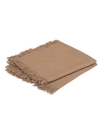 2 Serviettes de tables a franges en coton