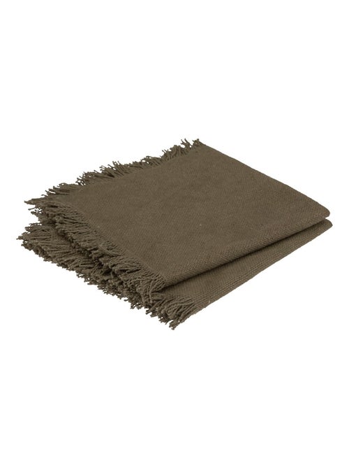 2 Serviettes de tables a franges en coton - Kiabi 2 Serviettes de tables a franges en coton - Kiabi