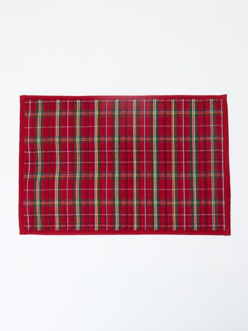 2 sets de table imprimé tartan 'Kiabi & Catherine Painvin' Rouge - Kiabi