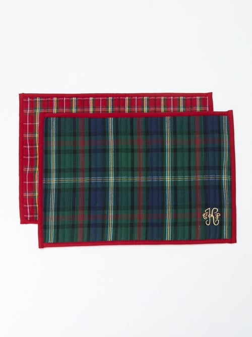 2 sets de table imprimé tartan Kiabi x Catherine Painvin - Kiabi 2 sets de table imprimé tartan Kiabi x Catherine Painvin - Kiabi