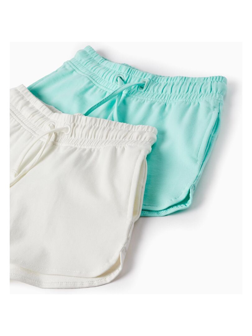 Short Court Femme Camaïeu Taille 38 - Coton Bleu Style Hawaii - Occasion En Très Bon état