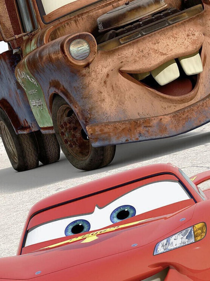 2 Stickers Disney Cars Flash McQueen Martin 50x70cm Multicolore - Kiabi