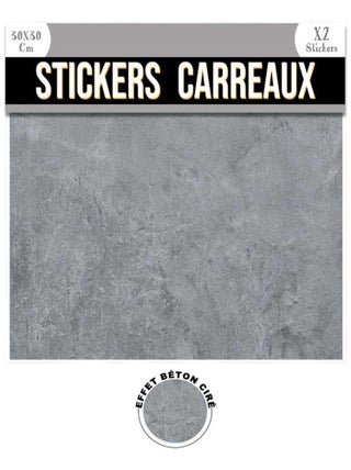 2 Stickers effet béton ciré