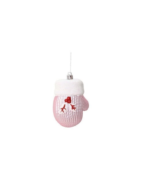 2 suspensions gant de noel rose - Kiabi