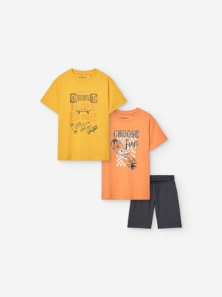 2 T-Shirts + Short en Coton