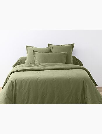 2 Taies d'oreiller uni 50 x 70 cm Passion vert