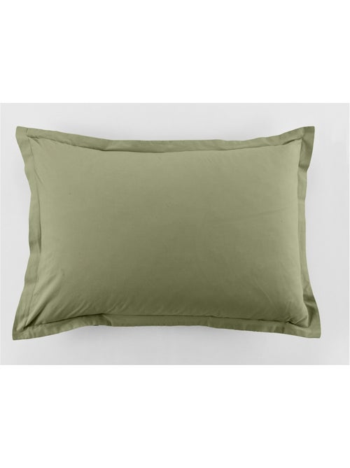 2 Taies d'oreiller uni 50 x 70 cm Passion vert - Kiabi