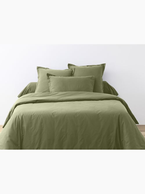 2 Taies d'oreiller uni 50 x 70 cm Passion vert - Kiabi