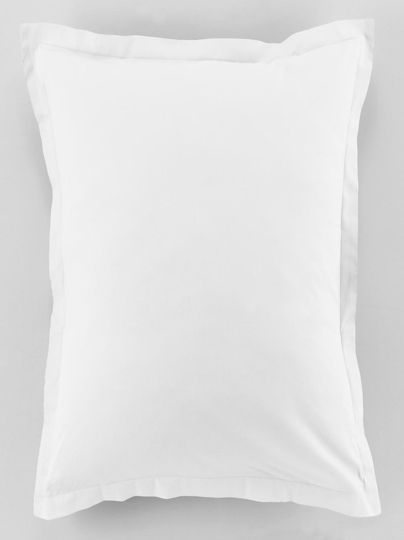 2 Taies d'oreiller uni Passion Blanc - Kiabi