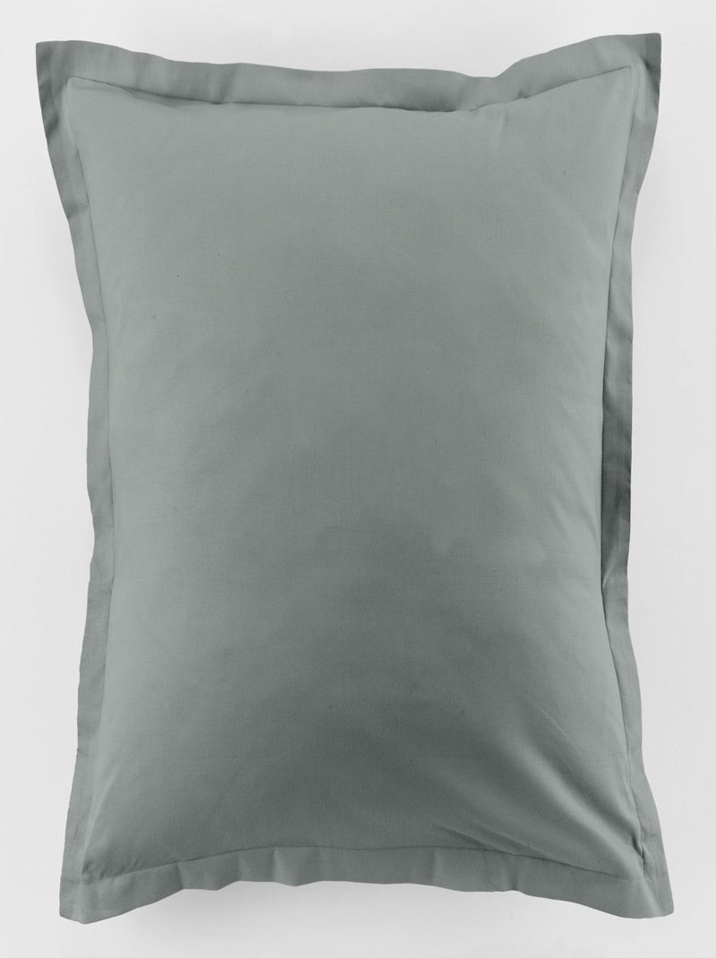 2 Taies d'oreiller uni Passion Gris clair - Kiabi