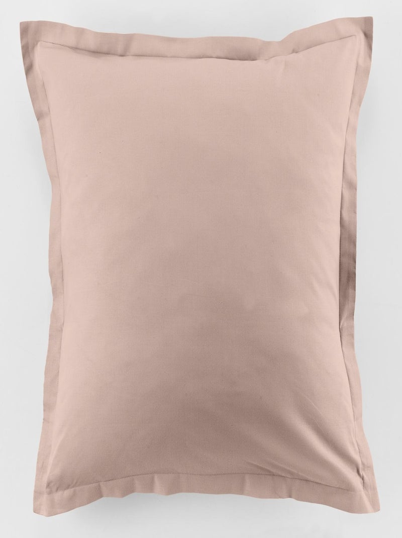 2 Taies d'oreiller uni Passion Rose - Kiabi