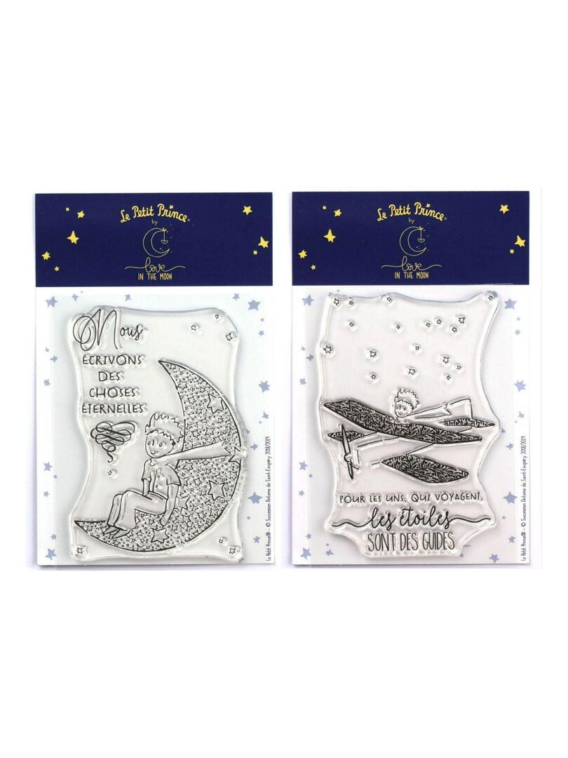 2 Tampons transparents Le Petit Prince Avion et - Love in the moon N/A - Kiabi