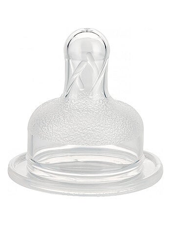 2 tétines en silicone Gros biberons Type médium Débit moyen