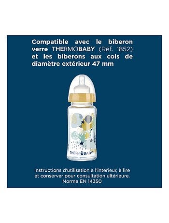 2 tétines en silicone Gros biberons Type médium Débit moyen